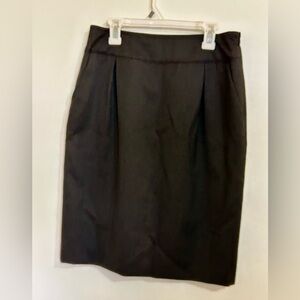 Worth career wear skirt black wool lined straight size 2